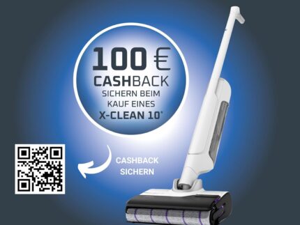 Rowenta X-Clean 10, kabelloser Akku-Nass-Trockensauger, Saugwischer selbstreinigend und -trocknend, Nasssauger Ultraleicht: nur 0,8 kg in der Hand, Waschsauger mit 60 min Laufzeit, weiß, YY5785FE