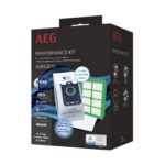 AEG CLEAN 6000 ÖKO Staubsauger mit Beutel, Hohe Saugleistung, Zusatzdüsen, XL-Räder, Edelstahl-Teleskoprohr, aus 65% Recyclingmaterial, 12 m Kabel, 850 Watt, Zubehör, Grau, AB61C1OKO