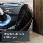 Siemens Staubsauger mit Beutel Q5.0 extreme silencePower VSQ5X1230, ideal für Allergiker, Hygiene-Filter, starke Saugleistung, Bodendüse für Parkett, Teppich, Fliesen, langes Kabel, 850 W, schwarz