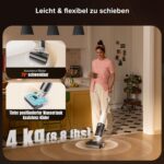 roborock F25 GT Nass Trockensauger, 180° Lay-Flat Saugwischer, 90°C Hochtemperatur Selbstreinigung, 20.000 Pa Akku Staubsauger mit Wischfunktion, Wischsauger Kabellos Anti-Tangle für HarteBoden