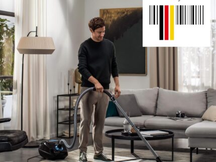 Siemens Staubsauger mit Beutel Q5.0 extreme silencePower VSQ5X1230, ideal für Allergiker, Hygiene-Filter, starke Saugleistung, Bodendüse für Parkett, Teppich, Fliesen, langes Kabel, 850 W, schwarz