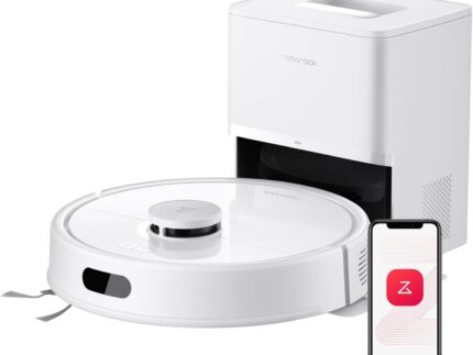 roborock Q7 L5+ Robot Vacuum Cleaner with Mop, 8000Pa Strong Suction, Up to 7 Weeks of Hands Free Cleaning, Dual Anti-Tangle System for Pet Hair&Carpet, PreciSense LiDAR Navigation, APP Control, White