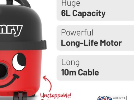 Henry HVR 160-11 Bagged Cylinder Vacuum, 620 W, 6 Litres, Red and Black
