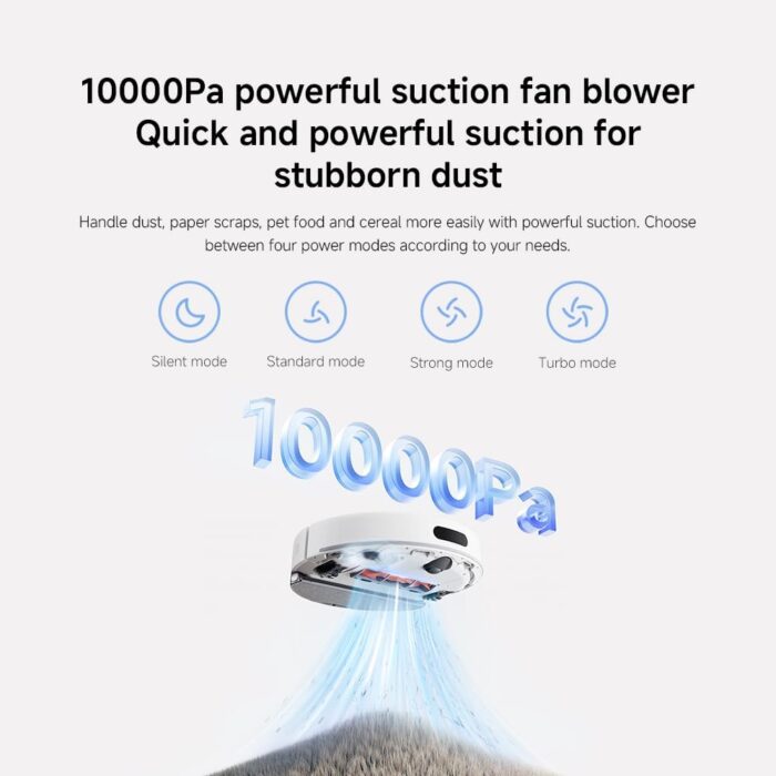 XIAOMI H40 Self-Emptying Robot Vacuum with Mop, Up to 90 Days Freedom from Maintenance, Powerful 10000Pa Suction, LDS Navigation,Anti-Tangle System, App and Voice Control