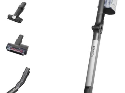 Shark Stratos Cordless Stick Vacuum Cleaner Pet Pro with Anti Hair Wrap Plus, 120 Mins Run-Time (2 Batteries), Clean Sense IQ & Anti-Odour, Pet, Crevice & Multi-Surface Tools, Charcoal/Silver IZ420UKT