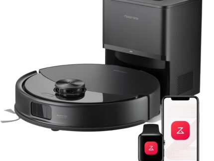 roborock Q10 S5+ Robot Vacuum, Self-Emptying, 10000Pa Suction, Up to 7 Weeks of Hands Free Cleaning, Dual Anti-Tangle Design, VibraRise 2.0&Auto Lifting Mopping System, Obstacle Avoidance (Black)