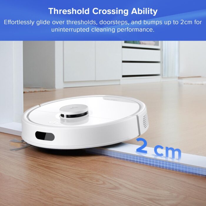 roborock Q7 L5+ Robot Vacuum Cleaner with Mop, 8000Pa Strong Suction, Up to 7 Weeks of Hands Free Cleaning, Dual Anti-Tangle System for Pet Hair&Carpet, PreciSense LiDAR Navigation, APP Control, White