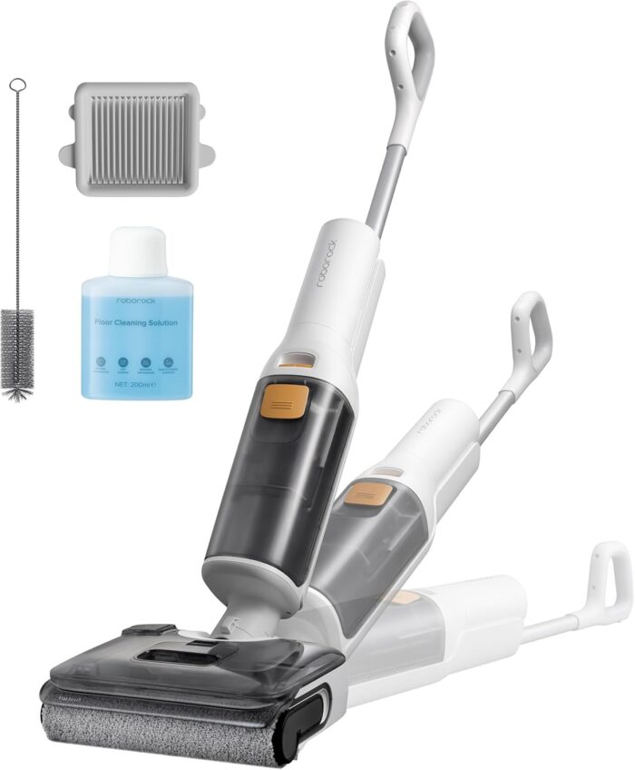 roborock F25 GT Cordless Wet Dry Vacuum Cleaner, 20000Pa All-in-One Floor Washer for Hard Floors, Edge-to-Edge Cleaning with 180° Lie-Flat, Auto Self-Cleaning, Lightweight Design