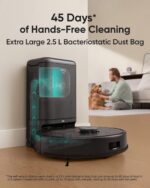 eufy X8 Pro Robot Vacuum Cleaner with Mop and Self-Empty Station, Twin-Turbine™ 2× 4000Pa Suction, Active Detangling™ Roller Brush, and iPath™ Laser Navigation for Pet Hair