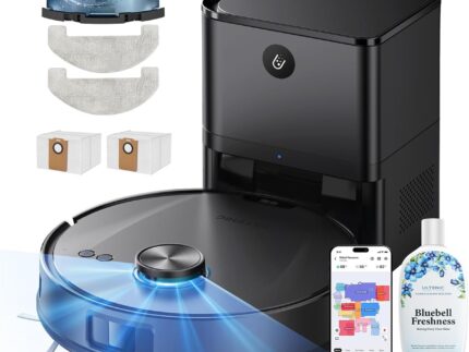 Ultenic T20 Pro Self Emptying Robot Vacuum Cleaner with Mop 8000Pa, 180 Mins Runtime, LiDAR Navigation, Up to 10 Weeks of Hands Free Cleaning Robot Vacuum for Pet Hair, Carpet, All Floors