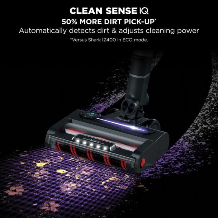 Shark Stratos Cordless Stick Vacuum Cleaner Pet Pro with Anti Hair Wrap Plus, 120 Mins Run-Time (2 Batteries), Clean Sense IQ & Anti-Odour, Pet, Crevice & Multi-Surface Tools, Charcoal/Silver IZ420UKT