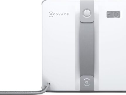 ECOVACS WINBOT MINI Window Cleaning Robot - Compact Design, Dual Nozzles with Ultrasonic Spray, 9-stage Protection System, Intelligent Path Planning, 3 Cleaning Modes, Anti-Slipping System - Grey