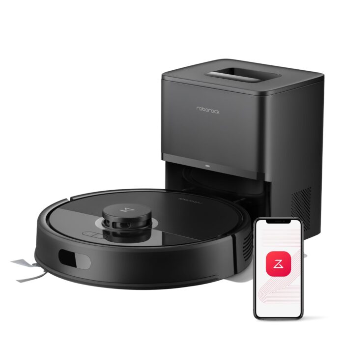 roborock Q7 L5+ Robot Vacuum Cleaner with Mop, 8000Pa Strong Suction, Up to 7 Weeks of Hands Free Cleaning, Dual Anti-Tangle System for Pet Hair&Carpet, PreciSense LiDAR Navigation, APP Control, White