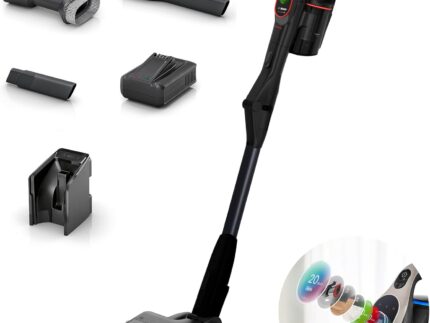 Bosch Unlimited 10 BCS1051GB Cordless Vacuum Cleaner with 100-Minute Runtime, Innovative MicroClean Technology, Including Sensor and TFT Display, Black