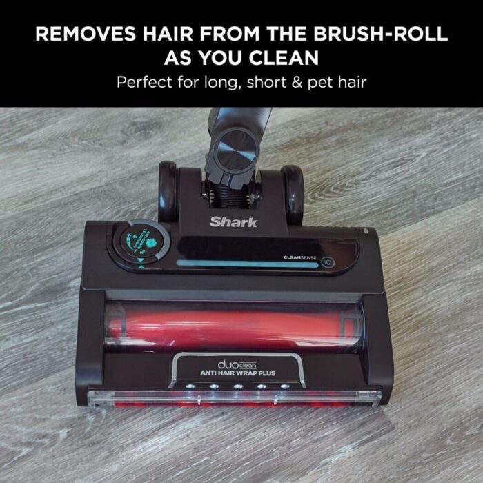 Shark Stratos Cordless Stick Vacuum Cleaner Pet Pro with Anti Hair Wrap Plus, 120 Mins Run-Time (2 Batteries), Clean Sense IQ & Anti-Odour, Pet, Crevice & Multi-Surface Tools, Charcoal/Silver IZ420UKT