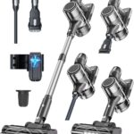 Cordless Vacuum Cleaner Stick Vacuums - Powerful Lightweight Electric Brooms Upright Handheld Wireless Bagless Battery Rechargeable Cleaners Anti Hair Wrap for Pet Stair Carpet Car Home
