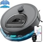 Lefant M330 Pro Robot Vacuum with Mop, 5000Pa, dToF Laser Navigation, 190° Obstacle Detection, Wi-Fi/Alexa Control, 150 Min Runtime, for Pet Hair, Light Grey