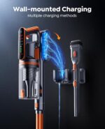Cordless Vacuum Cleaner 50KPA/600W/65 Mins Cordless Stick Vacuum with Touch Screen, Anti-tangle&AUTO Mode,Wall Charging Powerful Handheld Vacuums for Home Carpet/Car/Pet Hair - Ideal for UK Homes