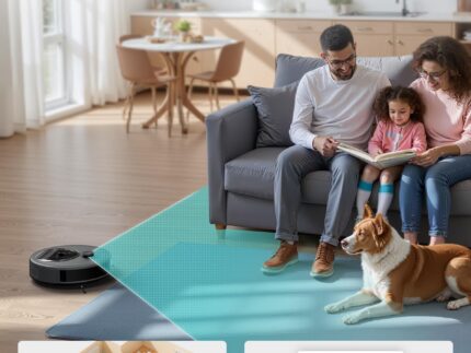 Lefant M330 Pro Robot Vacuum with Mop, 5000Pa, dToF Laser Navigation, 190° Obstacle Detection, Wi-Fi/Alexa Control, 150 Min Runtime, for Pet Hair, Light Grey