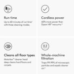 Dyson V11 Extra Cordless Stick Vacuum Cleaner, 158 AW, 60min, Hair de-tangling (Nickel/Red)
