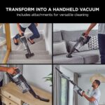 Shark Stratos Cordless Stick Vacuum Cleaner Pet Pro with Anti Hair Wrap Plus, 120 Mins Run-Time (2 Batteries), Clean Sense IQ & Anti-Odour, Pet, Crevice & Multi-Surface Tools, Charcoal/Silver IZ420UKT