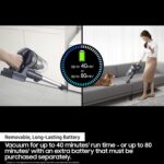 Samsung Jet 60 Turbo Cordless Stick Vacuum Cleaner, Max 150W Suction Power - Violet, VS15A6031R4/EU