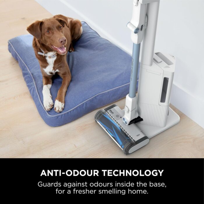 Shark Detect Clean & Empty Cordless Vacuum Cleaner with Auto-Empty System, Lightweight & Flexible Anti Hair Wrap Vacuum with Pet & Duster-Crevice Tools, 60 Mins Run-Time, Dock, Cloudy Blue IW4621UKT