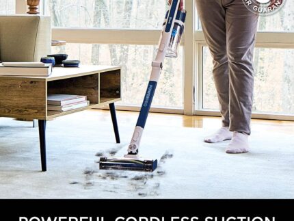 Shark PowerPro Cordless Stick Vacuum Cleaner, Lightweight, Floor Detect Technology, Anti-Hair Wrap Technology, Anti-Allergen Complete Seal, Flexible, Handheld mode, Navy Metallic, IZ380UK