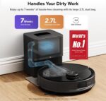 roborock Q10 S5+ Robot Vacuum, Self-Emptying, 10000Pa Suction, Up to 7 Weeks of Hands Free Cleaning, Dual Anti-Tangle Design, VibraRise 2.0&Auto Lifting Mopping System, Obstacle Avoidance (Black)