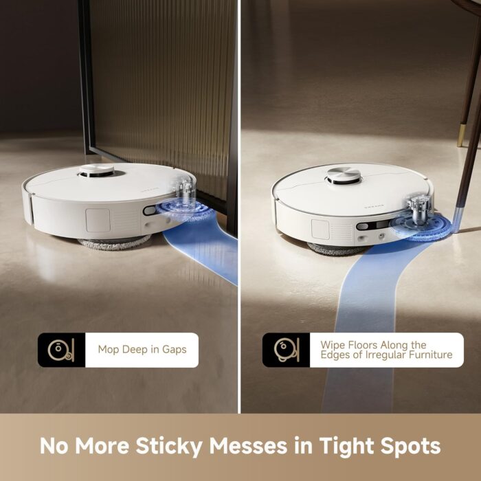 dreame L40 Ultra AE Robot Vacuum and Mop, 19,000Pa Suction, Diverse Brush Selection, Flexible Mop & 75°C Self Cleaning Washboard, All-in-One Station, Tangle-Free, Auto Refill, Voice Control