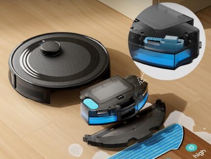Lefant M2 Robot Vacuum Cleaner with Mop, Powerful 6000Pa Suction, dToF Laser Navigation, 2.4G/5G Wi-Fi, App/Alexa/Apple Watch Control, 140min Runtime, Ideal for Pet Hair, Carpets & Hard Floors
