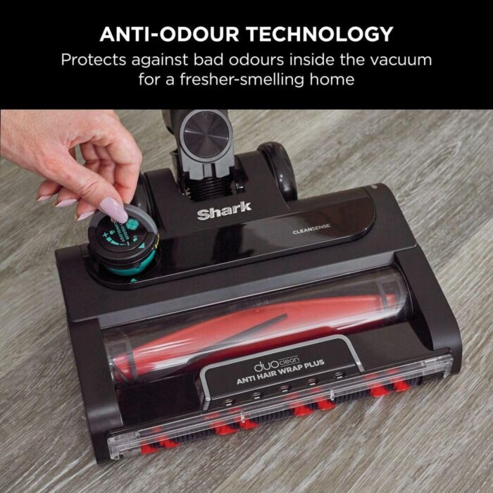 Shark Stratos Cordless Stick Vacuum Cleaner Pet Pro with Anti Hair Wrap Plus, 120 Mins Run-Time (2 Batteries), Clean Sense IQ & Anti-Odour, Pet, Crevice & Multi-Surface Tools, Charcoal/Silver IZ420UKT