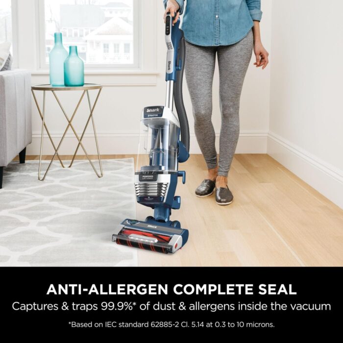 Shark Stratos XL 2.6 Litre Corded Upright Vacuum Cleaner with Anti Hair Wrap Plus & Anti Odour, Pet, Crevice and Multi-Surface Tools, Transforms to Portable Vacuum, 800W 2.6 ltrs, Navy Blue AZ3000UKT