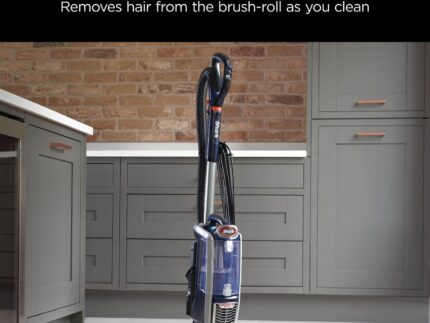 Shark Corded Upright Vacuum Cleaner,0.83L with Anti Hair Wrap Technology & DuoClean, Pet Model, Powered Lift-Away, LED Headlights, Anti-Allergen, 8m Cord, 750W, 3 Attachments, Navy/Orange, NZ801UKT