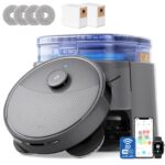 Lefant M330 Pro Robot Vacuum with Mop, 5000Pa, dToF Laser Navigation, 190° Obstacle Detection, Wi-Fi/Alexa Control, 150 Min Runtime, for Pet Hair, Light Grey