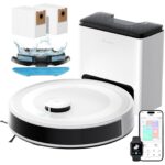 Lefant M5 Pro Robot Vacuum and Mop Cleaner, Auto All-In-One Station,18000Pa Suction, 75°C Self-Cleaning Roller Mop, dToF Laser Mapping & PSD 2.0 Obstacle Avoidance, Alexa/App, for Hard Floors Pet Hair