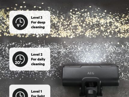 AEG 6000 Cordless Vacuum Cleaner AP61CB21DB, 103 000 RPM, Powerful Suction, Up to 99% Dust Pickup, 40 Min Runtime, Multi-Surface Nozzle, Detachable Handheld Unit