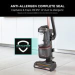 Shark Corded Upright Vacuum Cleaner 1.1L with Anti Hair Wrap Technology, Pet Model, LED Headlights, Lift-Away, Anti-Allergen, 8m Cord, 750W, 3 Attachments inc Pet Tool, Rose Gold, NZ690UKT
