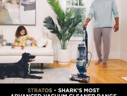 Shark Stratos XL 2.6 Litre Corded Upright Vacuum Cleaner with Anti Hair Wrap Plus & Anti Odour, Pet, Crevice and Multi-Surface Tools, Transforms to Portable Vacuum, 800W 2.6 ltrs, Navy Blue AZ3000UKT