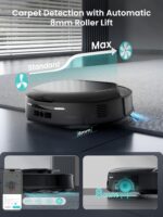 Lefant M5 Pro Robot Vacuum and Mop Cleaner, Auto All-In-One Station,18000Pa Suction, 75°C Self-Cleaning Roller Mop, dToF Laser Mapping & PSD 2.0 Obstacle Avoidance, Alexa/App, for Hard Floors Pet Hair