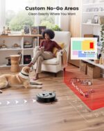 Lefant M330 Pro Robot Vacuum with Mop, 5000Pa, dToF Laser Navigation, 190° Obstacle Detection, Wi-Fi/Alexa Control, 150 Min Runtime, for Pet Hair, Light Grey