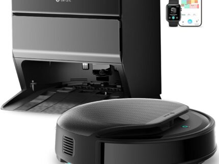 Lefant M5 Pro Robot Vacuum and Mop Cleaner, Auto All-In-One Station,18000Pa Suction, 75°C Self-Cleaning Roller Mop, dToF Laser Mapping & PSD 2.0 Obstacle Avoidance, Alexa/App, for Hard Floors Pet Hair