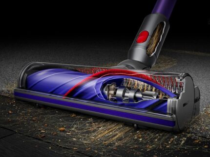 Dyson V11 Advanced cordless stick vacuum cleaner, 200 AW, 60min, Hair de-tangling (Nickel/Purple)