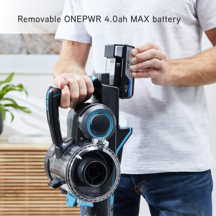 Vax ONEPWR Blade 4 Pet Dual Battery Cordless Vacuum Cleaner with Motorised Pet Tool – CLSV-B4DP, Graphite/Cyan Blue