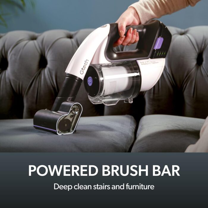 Gtech Multi Platinum | Cordless Lightweight Handheld Vacuum Cleaner | Reinforced with Aluminium | Rechargeable 22V 3350mAh Lithium Battery | Powered Brush Bar | 30 Mins Runtime
