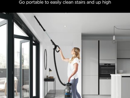 Shark Corded Upright Vacuum Cleaner 1.1L with Lift-Away Technology, LED Headlights, Anti-Allergen, 8m Cord, 750W, Crevice, Multi-Surface Tools, Blue/Black, NV602UK, 40/16B-D